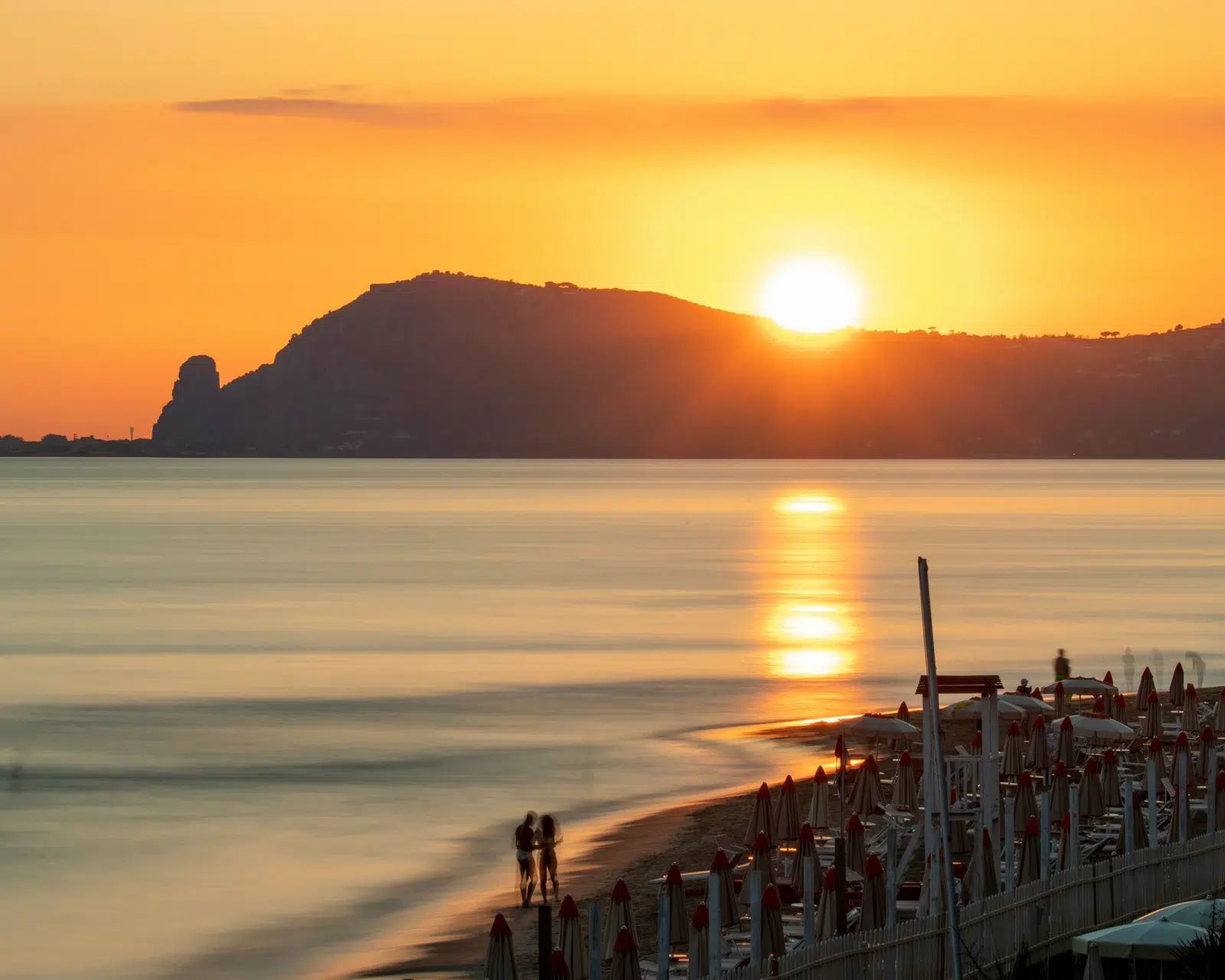 Sunsets over the sea